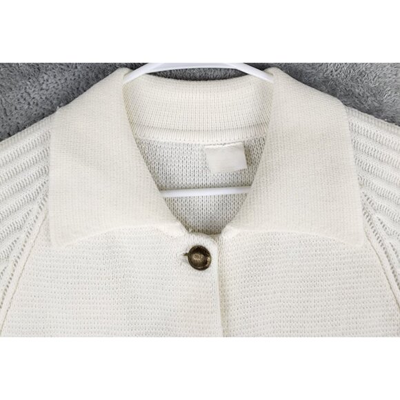 Montgomery Ward Cardigan Womens Size 38 White Knit Button Down Vintage Sweater - Picture 9 of 9